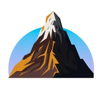 Mountain range vector emblem Stock Illustration