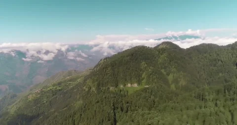 Mountain Range View in Deoban forest, Chakrata, Uttarakhand Stock Footage 145340519