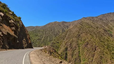 A mountain range with a winding road Stock-Footage 317168418