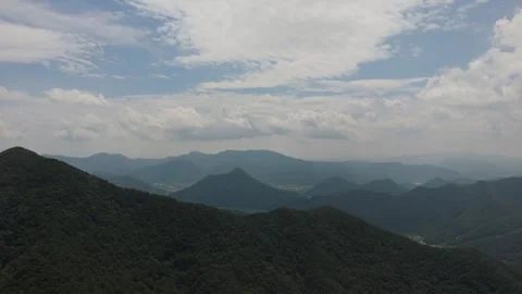 Mountain Ranges 01 - Drone Panoramic View of Layered Peaks Видео 342721775
