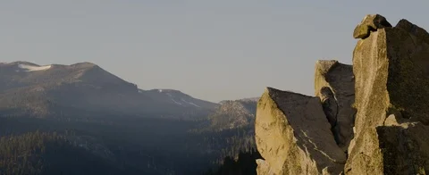 Mountain ranges covered with forest Stock Footage 92052872