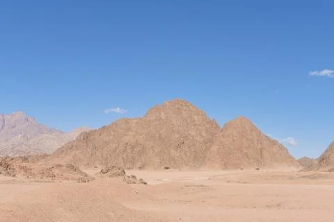 Mountain ranges in the deserts Stock Photos