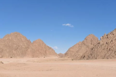 Mountain ranges in the deserts Stock Photos