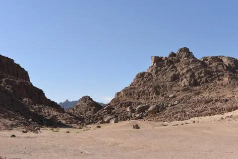 Mountain ranges in the deserts Stock Photos