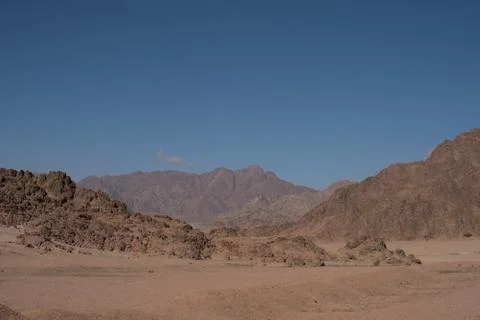 Mountain ranges in the deserts Stock Photos