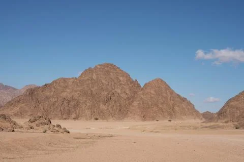 Mountain ranges in the deserts Stock Photos