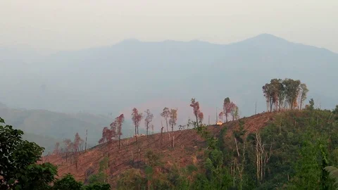 Mountain Ranges In Laos Stock Footage 86672893