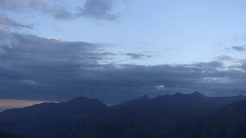 Mountain ranges at sunset. Dusk. Stock Footage 138931865