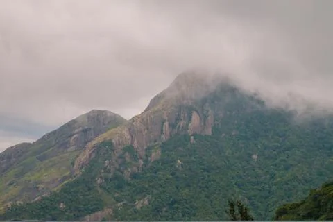 Mountain Ranges touching the clouds Stock Photos