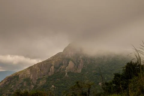 Mountain Ranges touching the clouds Stock Photos