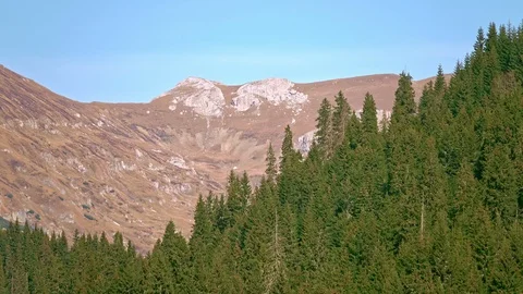 Mountain reflected across the reflection lakes Stock Footage 97866507