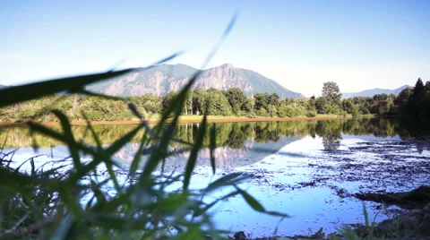 Mountain reflection Stock Footage 40751355