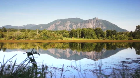 Mountain reflection Stock Footage 40751883