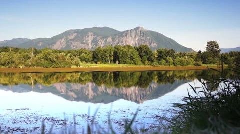 Mountain reflection Stock Footage 40751955
