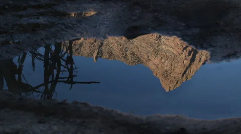 Mountain Reflection Stock Footage 47398298