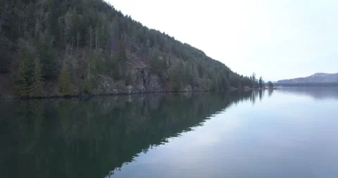 Mountain Reflection in Lake Stock Footage 165236819