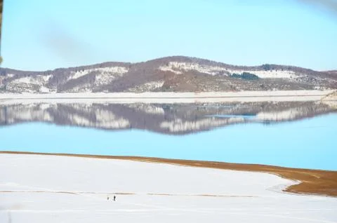 Mountain reflection Foto stock