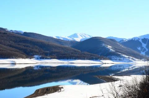 Mountain reflection Foto stock