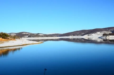 Mountain reflection Foto stock