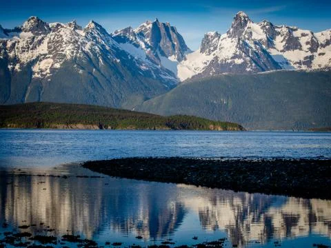 Mountain Reflection 스톡 사진