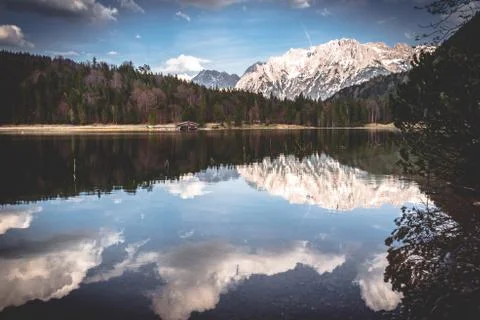 Mountain reflection Stock Photos