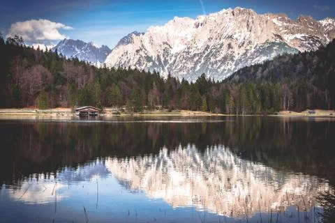Mountain reflection Stock Photos