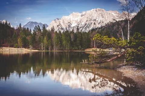 Mountain reflection Stock Photos