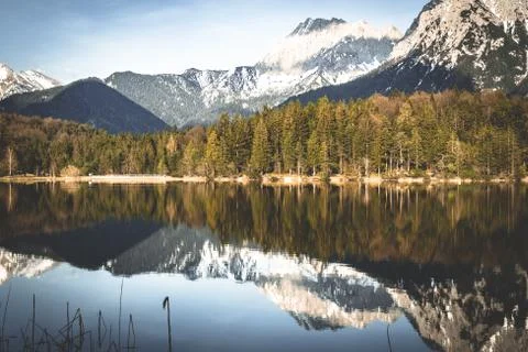 Mountain reflection Stock Photos