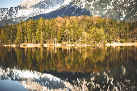 Mountain reflection Stock Photos