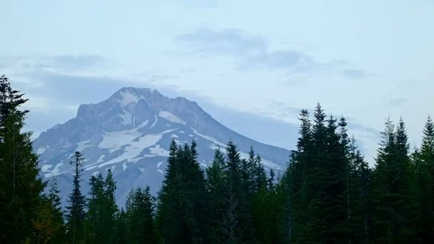 Mountain reflection sunset 2 Mirror Lake Mt. Hood Oregon Cascades 7 Stock Footage 81792017