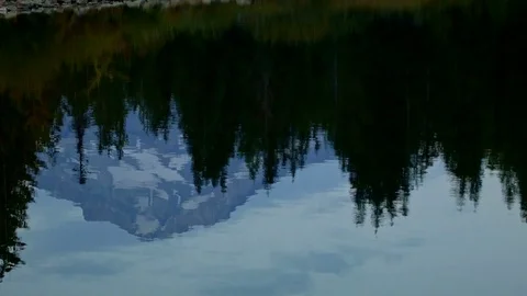 Mountain reflection sunset Mirror Lake Mt. Hood Oregon Cascades 6 Stock Footage 81792364