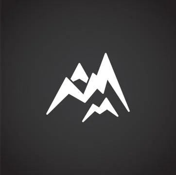 Mountain related icon on background for graphic and web design. Creative Stock Illustration