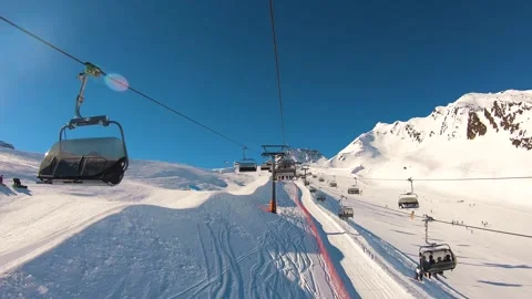 Mountain resort time lapse in winter Stockbeeldmateriaal 255171958