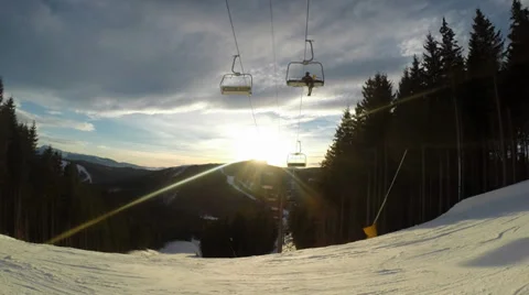 Mountain Resort Timelapse Stock Footage 33812338