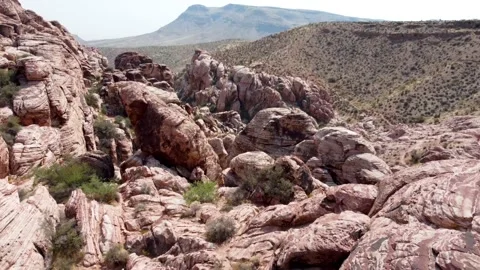 Mountain Reveal Red Formations Video stock 196822229