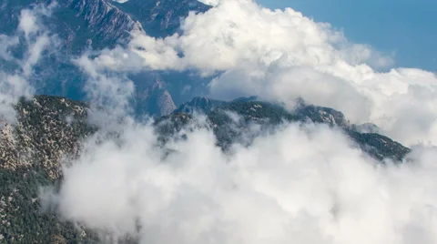Mountain Ridge and Clouds Timelapse Stock Footage 55437910