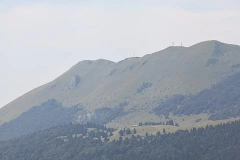 Mountain ridge in the distance Stock Photos