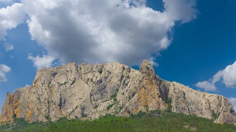 Mountain ridge panorama time lapse scene Vídeos de archivo 264637662