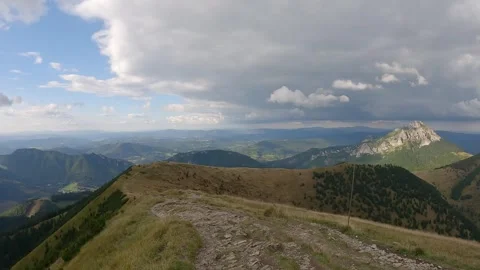 Mountain ridge of Steny hill in Mala Fatra mountains in Slovakia Stock Footage 263190819