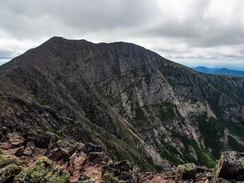 Mountain Ridge, Summit Trail, Baxter State Park Katahdin Knife's Edge Stock Photos