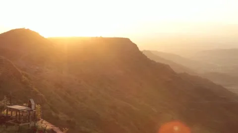 Mountain ridge, sunflair Video stock 22149510