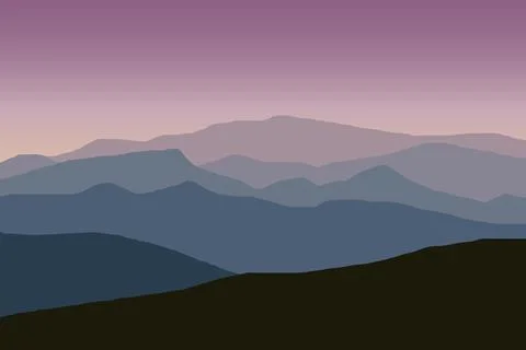 Mountain ridge vector illustration Stock Illustration