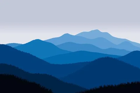 Mountain ridge vector illustration Stock Illustration