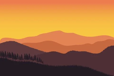 Mountain ridge vector illustration Stock Illustration