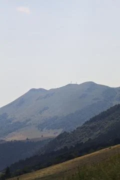 Mountain ridges in the distance Stock Photos