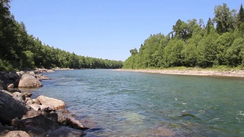 Mountain river 2 Stock Footage 87873543