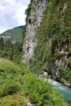 Mountain river in Abkhazia Stock Photos