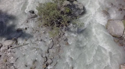 Mountain river from above 90 degrees 動画素材 54582258