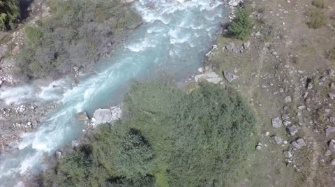 Mountain river from above 動画素材 54581628