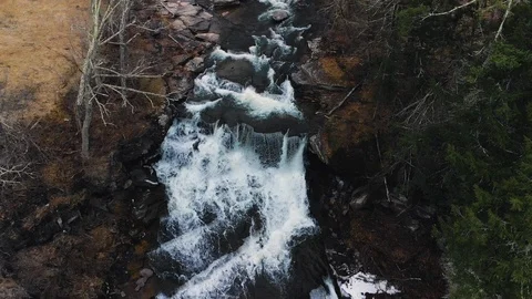 Mountain River Aerial Stock Footage 89709802
